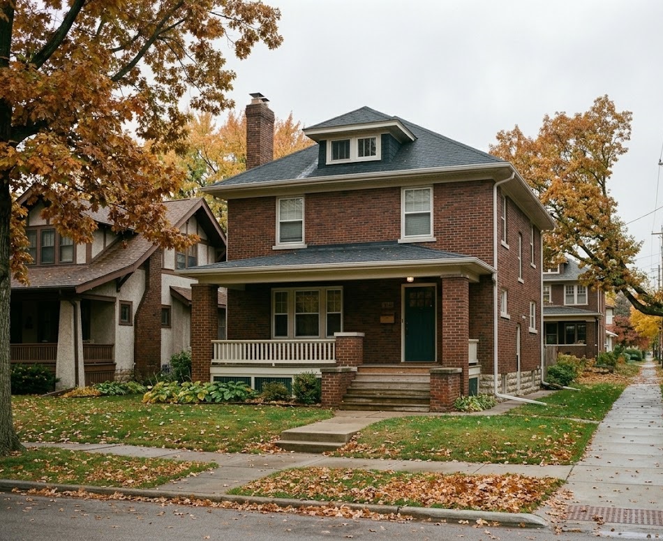 Older Dayton home with a full basement, typical of Miami Valley housing